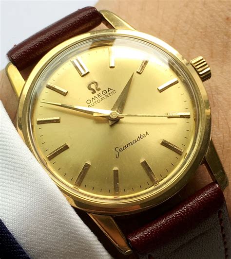 vintage omega seamaster gold watch|vintage Omega Seamaster price guide.